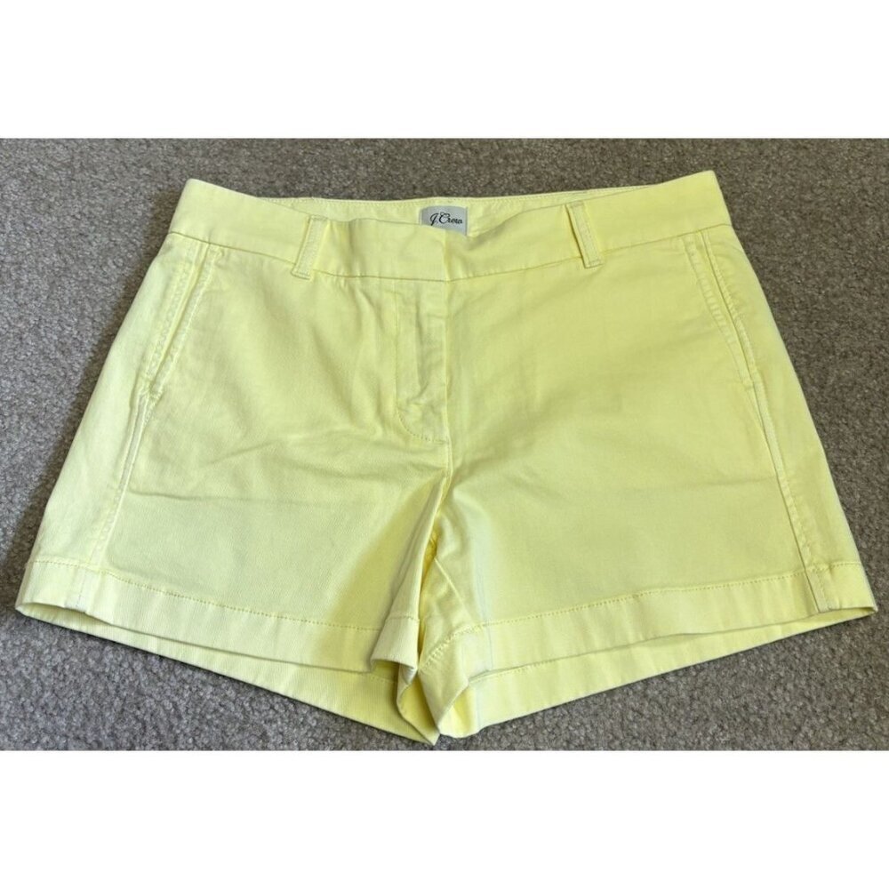 J. Crew Women's Shorts Reimagine 4” Inseam Yellow Size 6 Summer Beachy NWOT